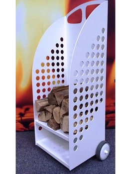 CHARIOT A BUCHES - BLANC - H:95XD:32XP:3 6CM CHARIOT A BUCHES - BLANC - H:95XD:32XP:3 6CM